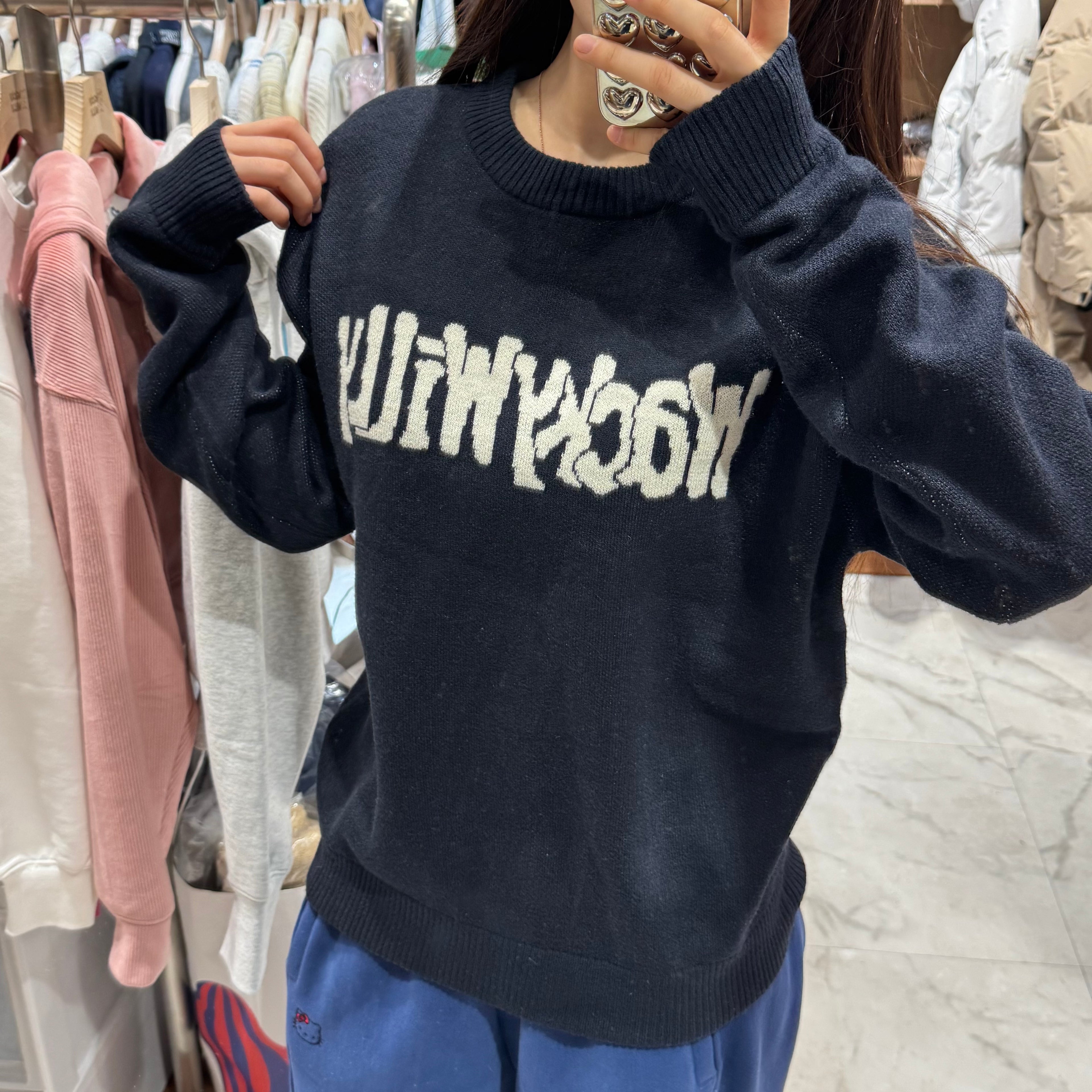 韓國 Wacky Willy Lettering Pullover sweater【WW026】 - STT Mall HK 靚太網購