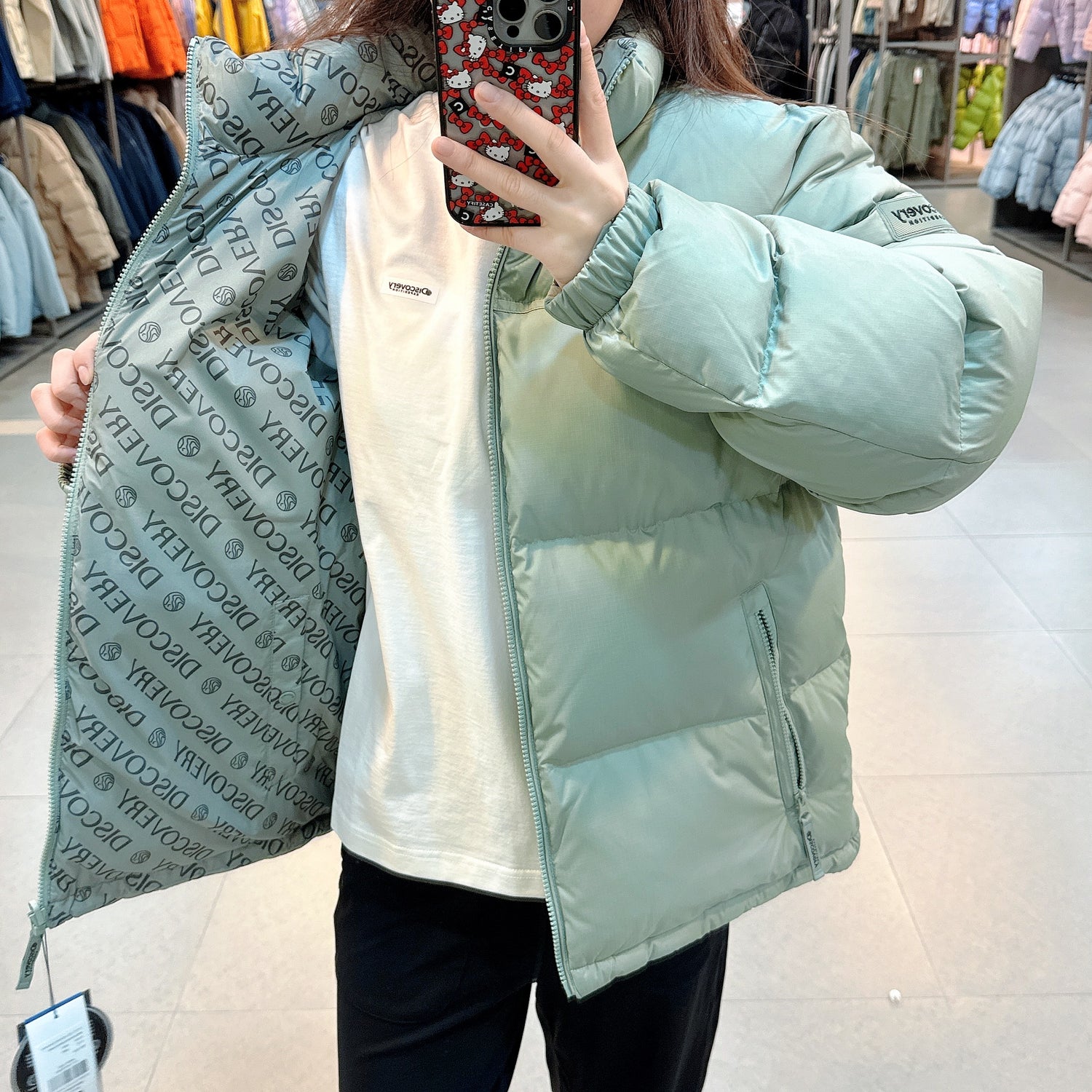 韓國 Discovery Choose One Of Three Glen Reversible Down Short Padding Styles (鵝絨)【DY191】