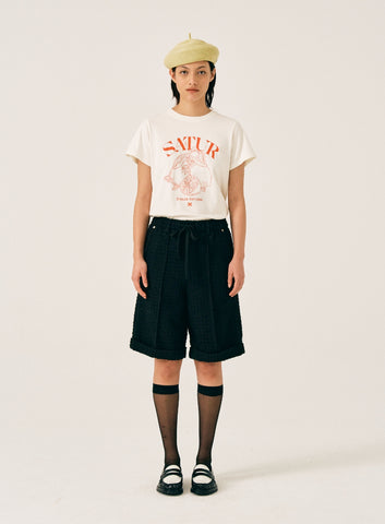 韓國 Satur (W) Capri Citron Drawing Summer Graphic T-Shirt【SR006】