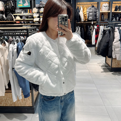 【現貨】韓國 National Geographic 女裝 DEEPER Eco Fur 菱格紋U領外套【NG102】 - STT Mall HK 靚太網購