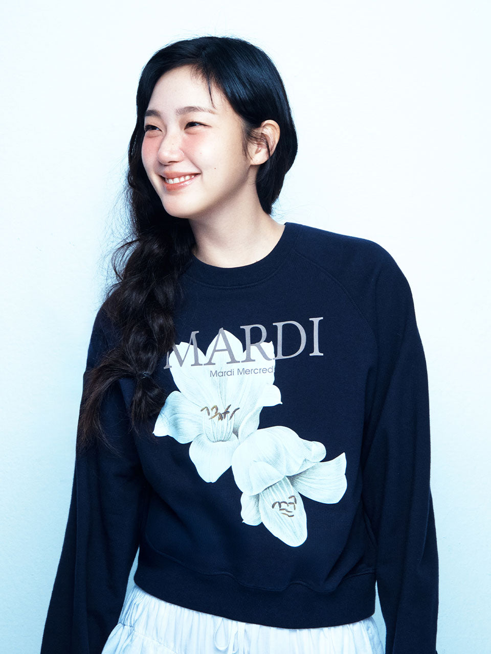 韓國 Mardi Mercredi Sweatshirt Raglan Lilies 05【MM270】