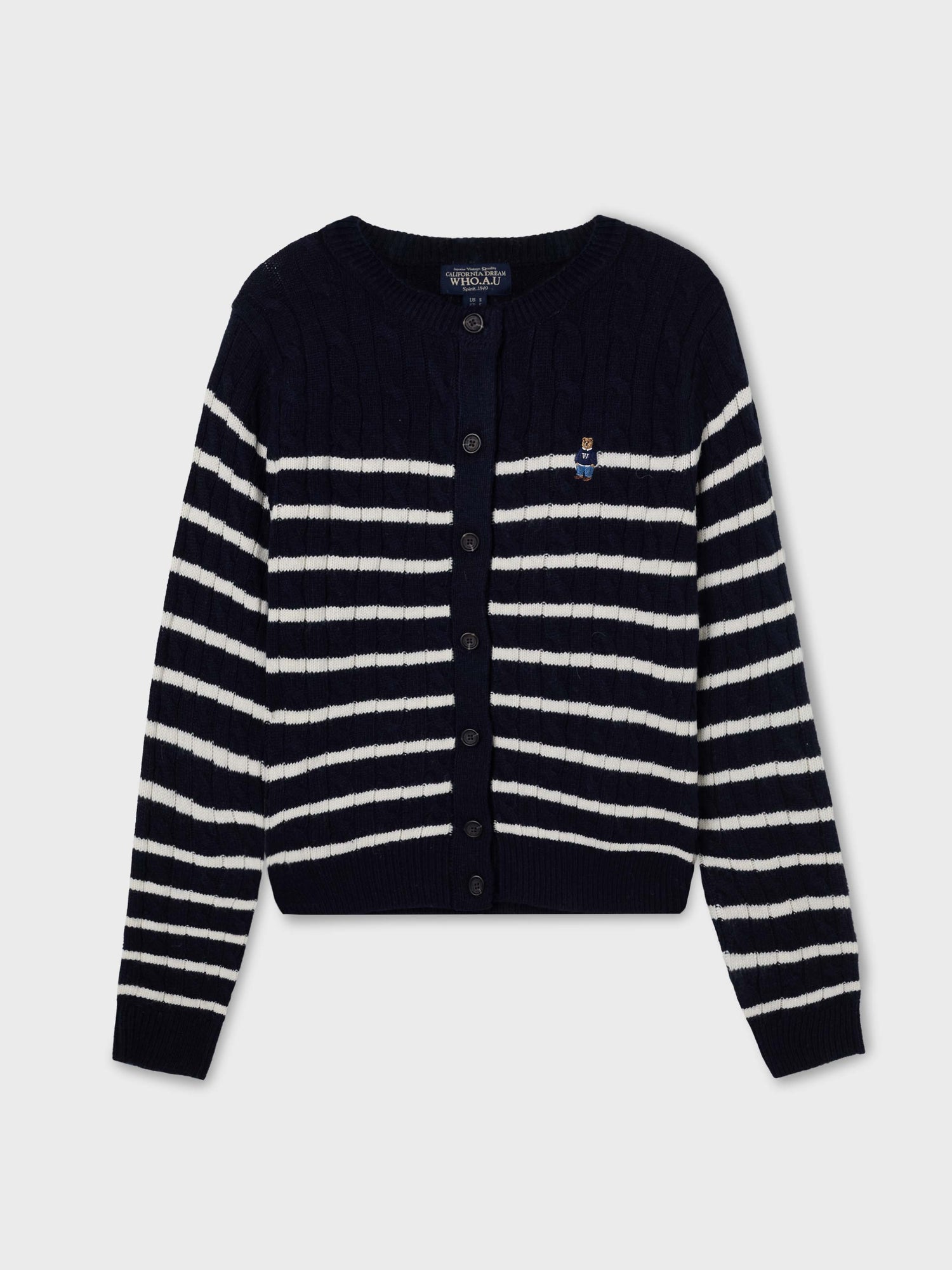 韓國 Who.A.U Steve Cable Cardigan【WA217】