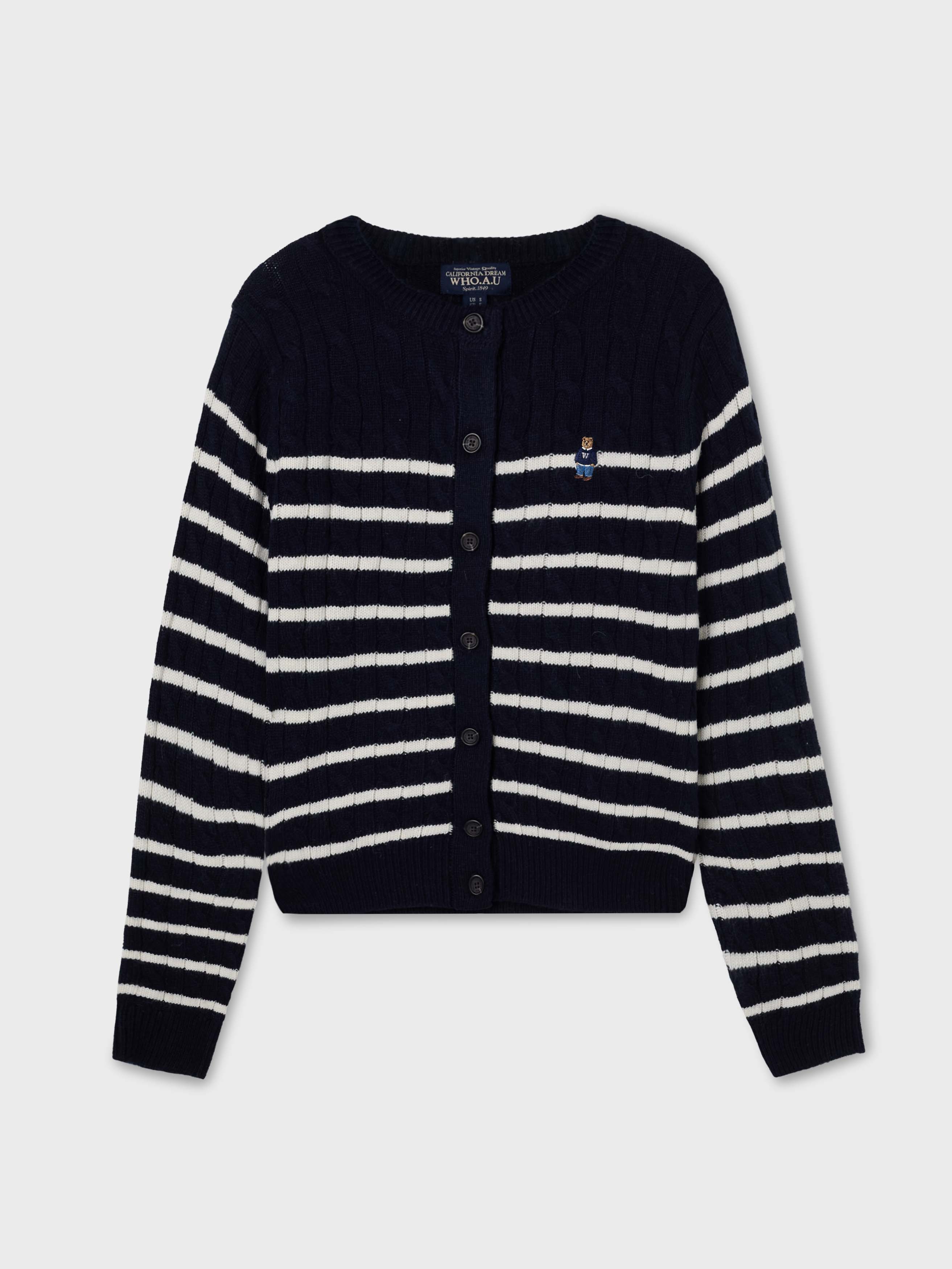 韓國 Who.A.U Steve Cable Cardigan【WA217】