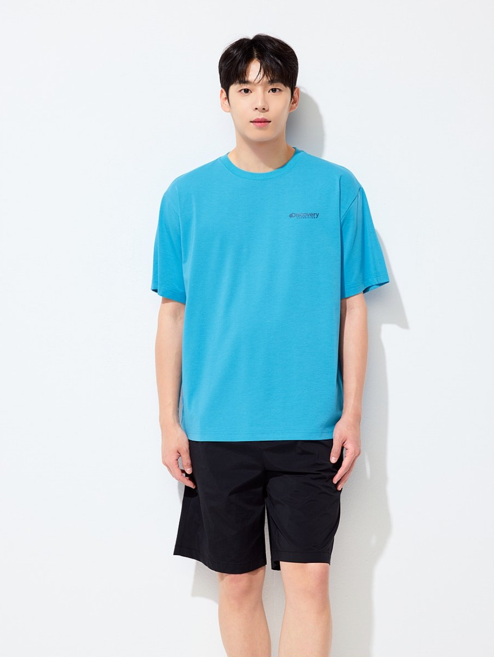 韓國 Discovery Fresh Washing Big Circle Graphic Short Sleeve T-Shirt凉爽防晒面料【DY027】