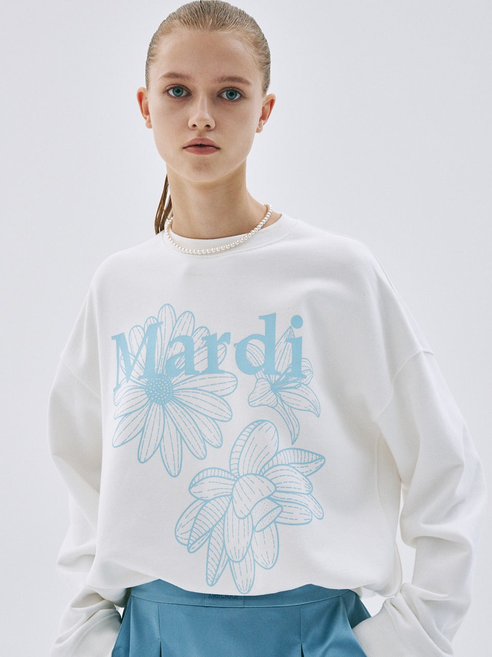 韓國 Mardi Mercredi Sweatshirt Triple Flower【MM007】