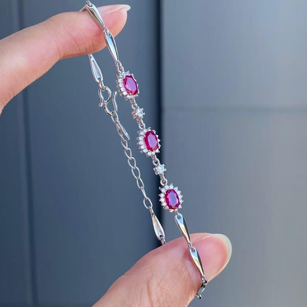 日本直送 戴妃款紅寶石手鍊【JS345】