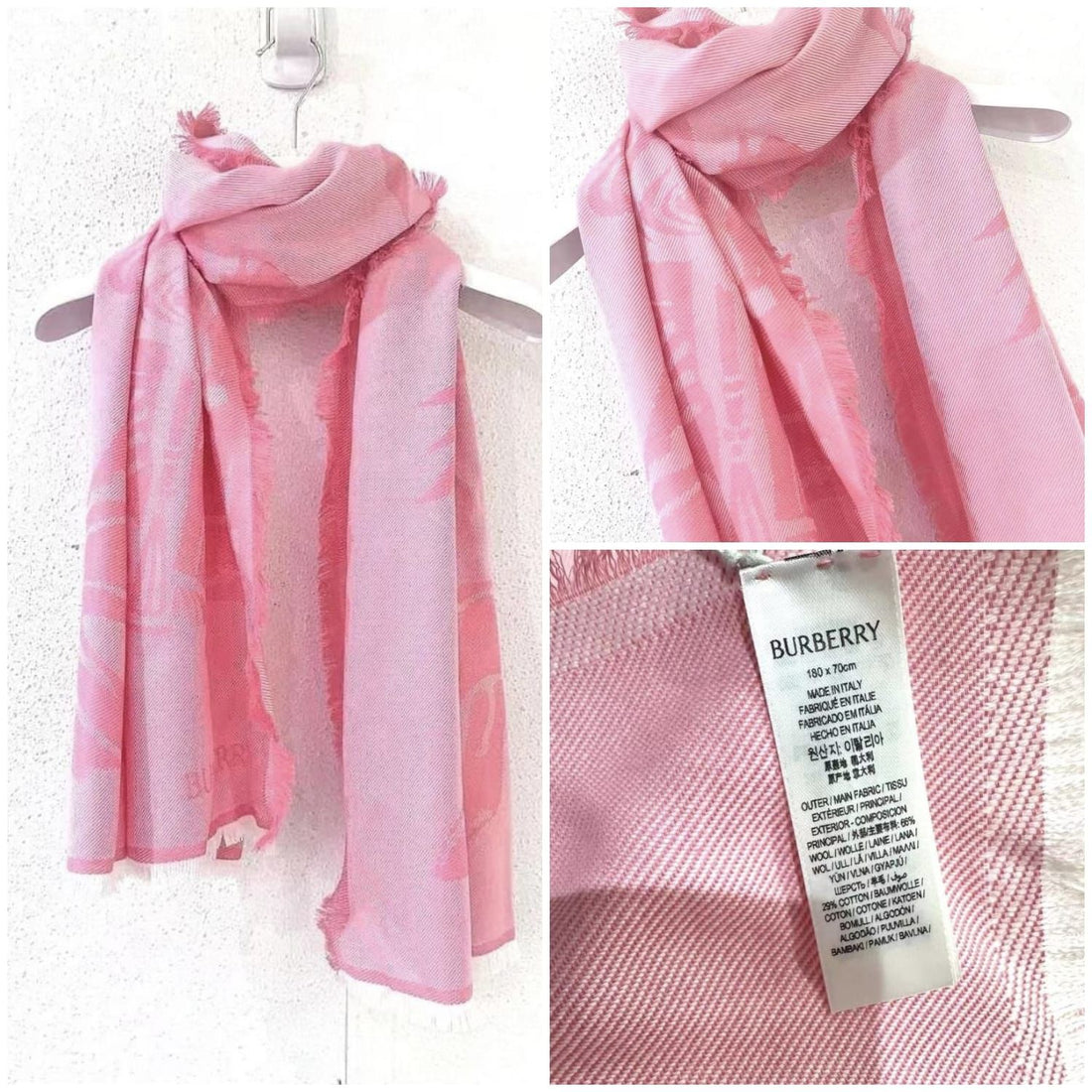BurberryEkd Wool Cashmere Blend Scarf 【YS23】
