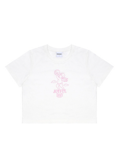 韓國 Markm Women's Joyful Day Graphic Crop T-Shirt【MA183】