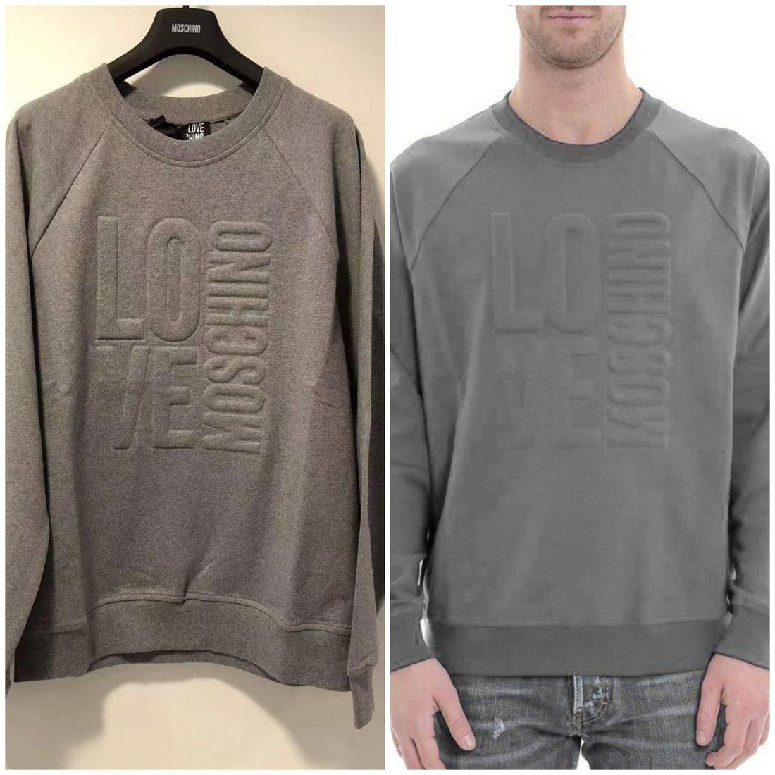LOVE MOSCHINO Slogan Crew Neck Sweatshirt 【YS227】