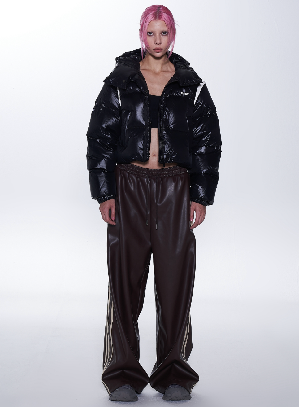 韓國 Nerdy Women's Detachable Sleeve Glossy Down Jacket (鴨絨)【NY011】