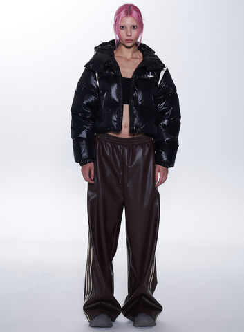 韓國 Nerdy Women's Detachable Sleeve Glossy Down Jacket【NY011】