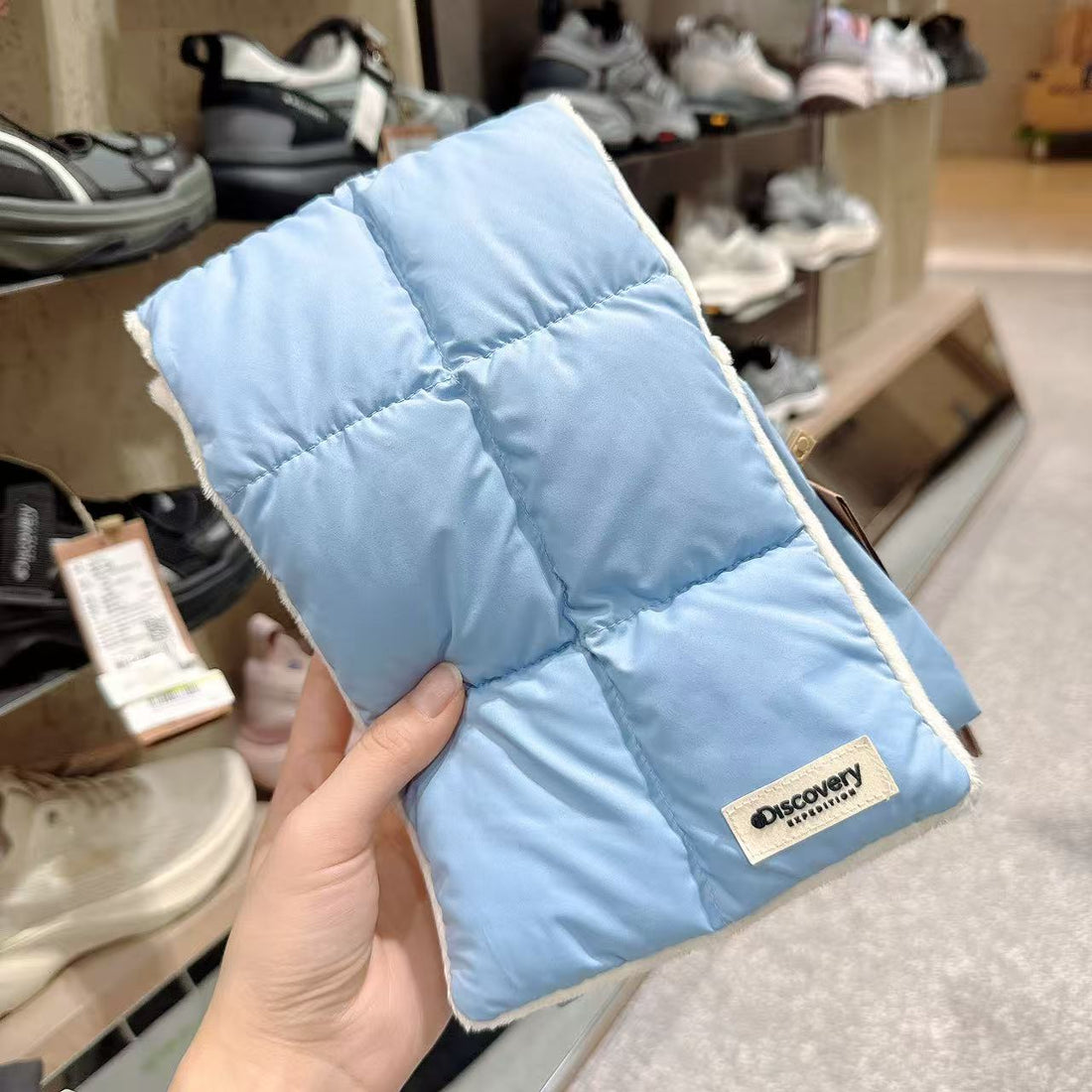 韓國 Discovery Dehas Square Quilted Packable Muffler【DY121】