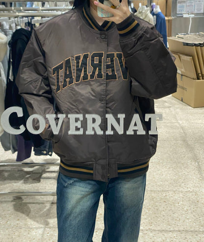 韓國 Covernat Arch Logo Satin Varsity【CO021】 - STT Mall HK 靚太網購