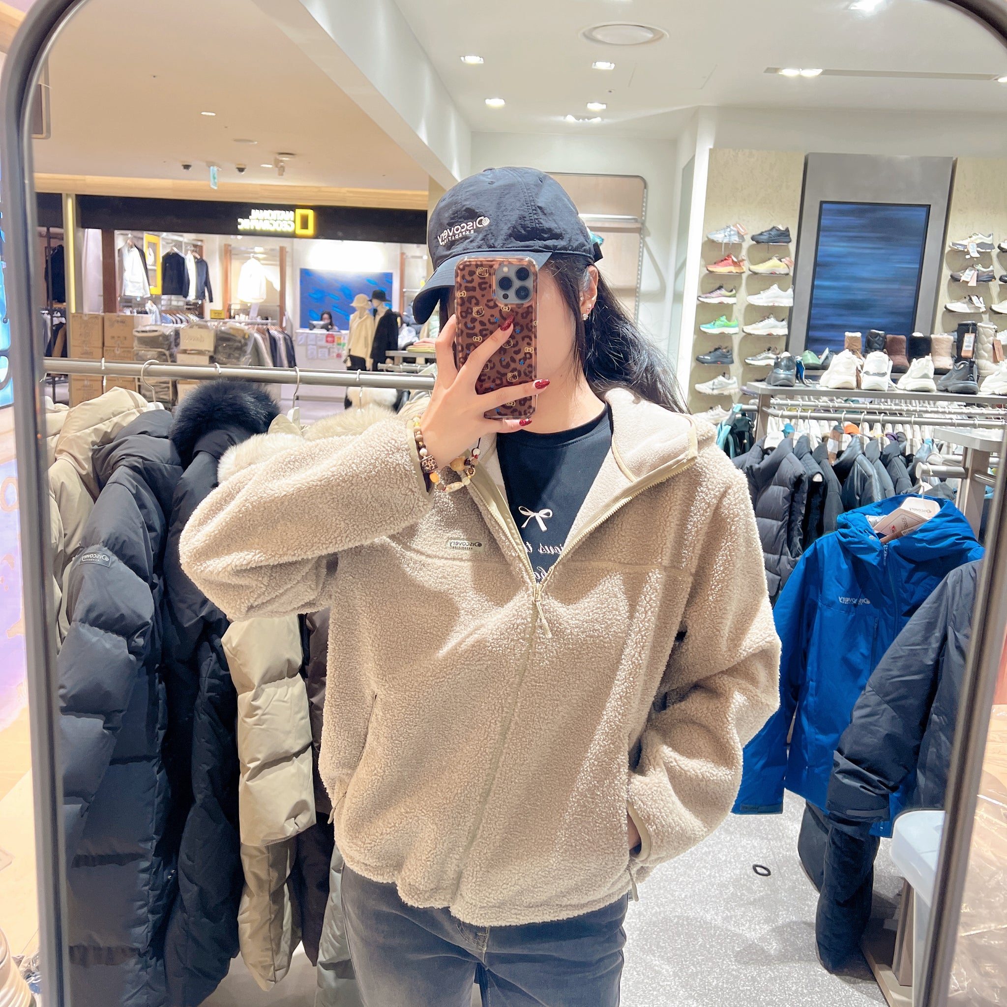 韓國 Discovery Women's Tech Fleece Hooded Jacket【DY077】