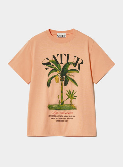 韓國 Satur (W) Banana Tree Graphic T-Shirt【SR003】