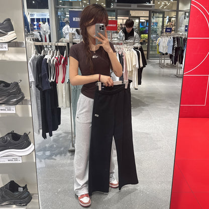 韓國 FILA Premium Cotton Poly Small Logo Bootcut Pants【FA348】
