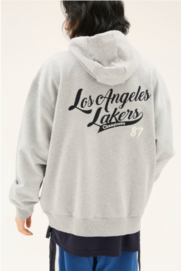 韓國 NBA LAL Back Lettering Hooded Zip-Up【NA029】