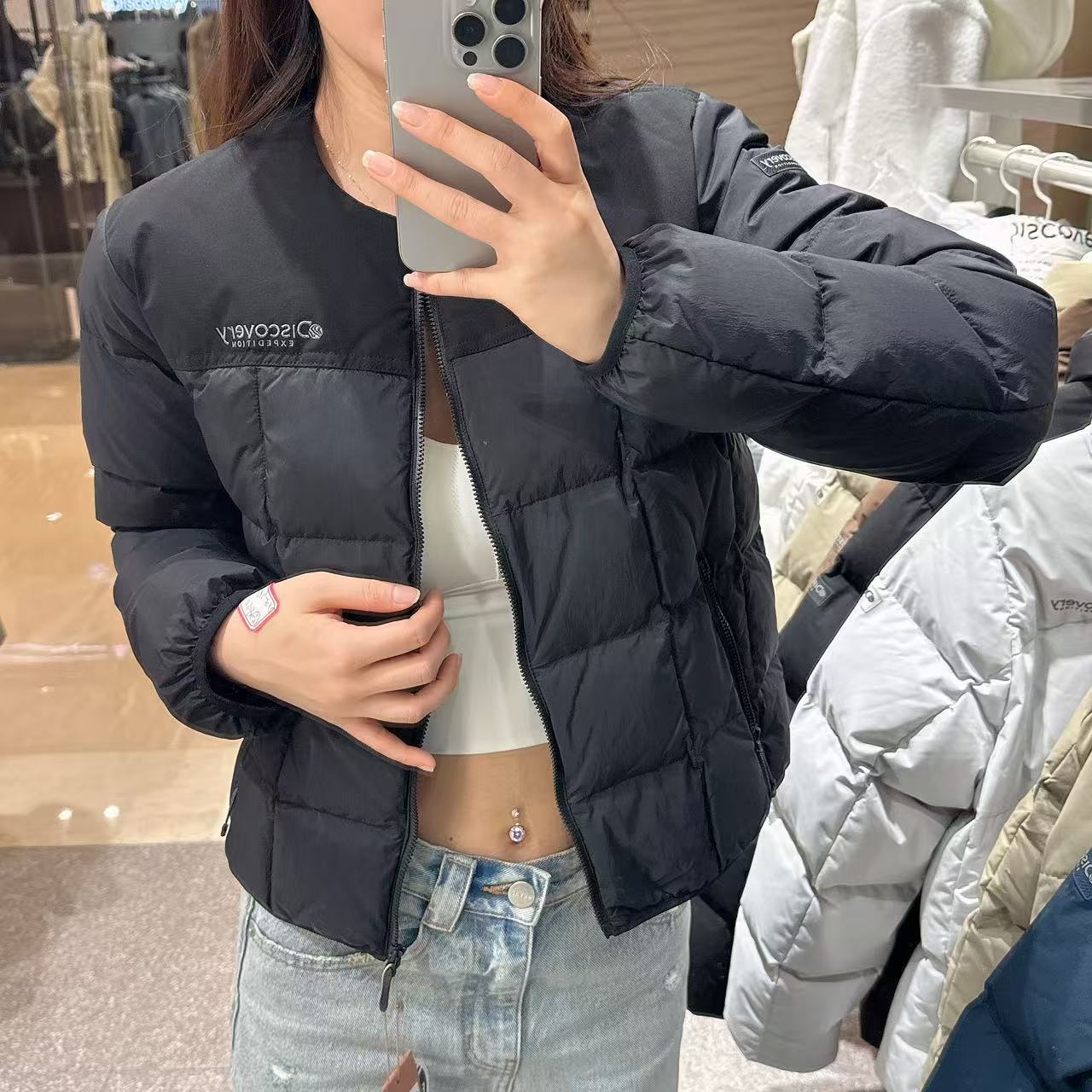 韓國 Discovery Women's Square Quilted Down Lightweight Padding【DY125】