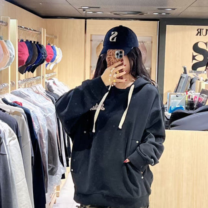 韓國 Satur Setter Applique Round Neck Hooded T-Shirt【SR227】