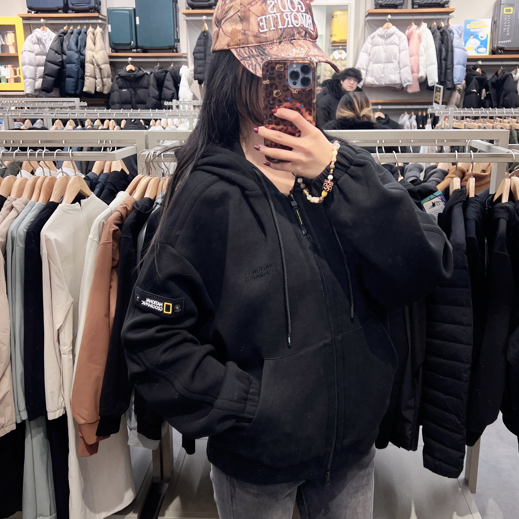 韓國 National Geographic Pita Overfit Hooded Full Zip-Up【NG218】