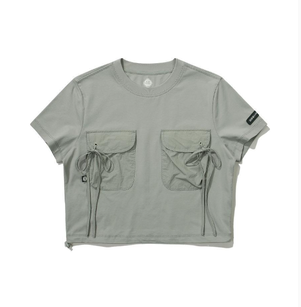 韓國 BBC Woven Patch Pocket Short Sleeve T-Shirt【BC075】