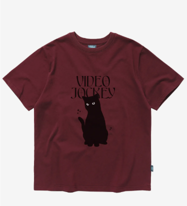 韓國 Video Jockey Black Cat T-Shirt【VJ026】