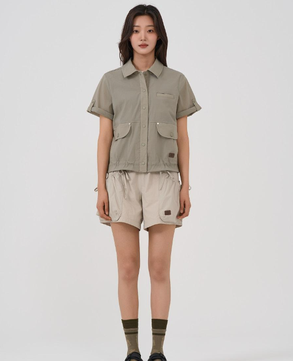 韓國 BBC String Short Sleeve Shirt【BC082】