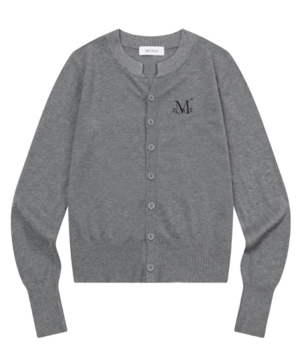 韓國 Mucent Marais 7 Button Crop Henry Neck Cardigan【MU183】