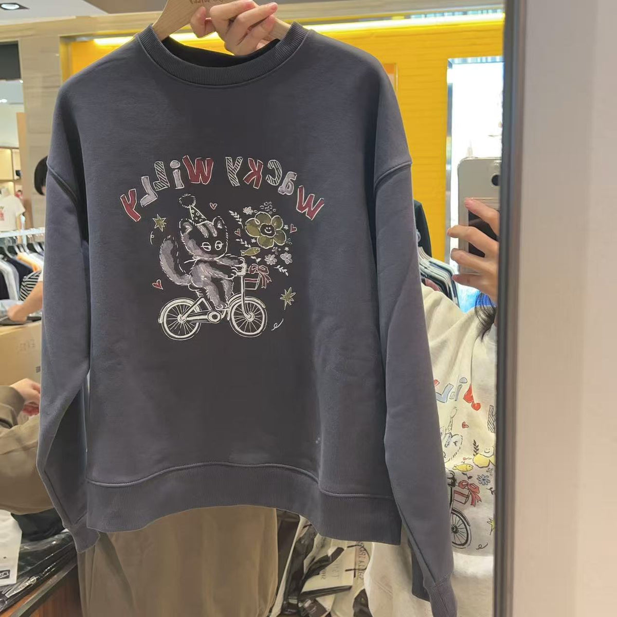 【現貨】韓國 Wacky Willy Women's Vintage Graphic Semi-Overfit Long Sleeve【WW017】