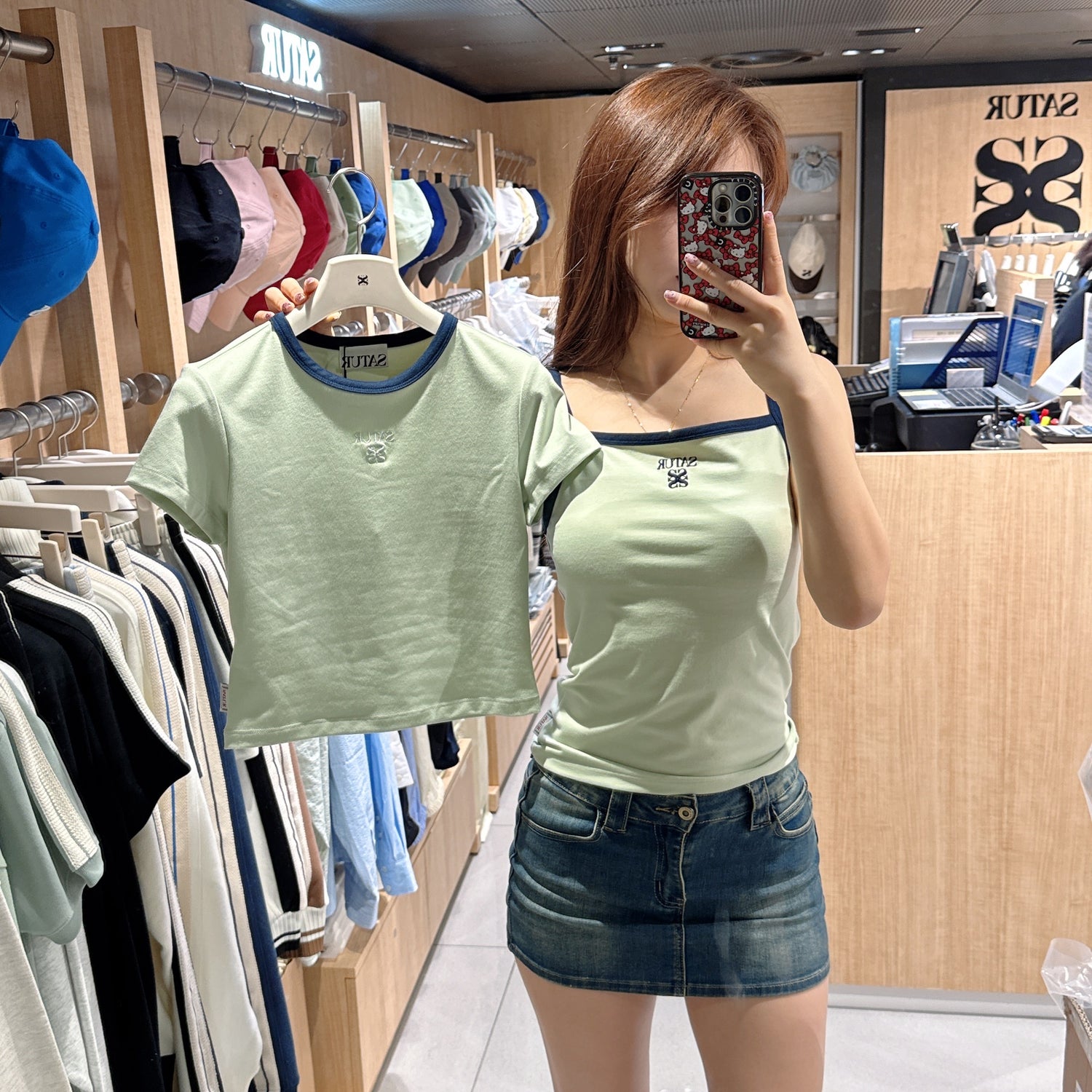 韓國 Satur Apero Logo Solid Sleeveless Top【SR106】