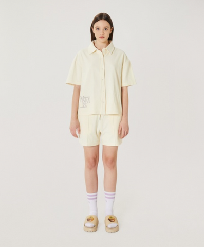 韓國 Markm Women's Terry Set-Up Half Shirt【MA210】