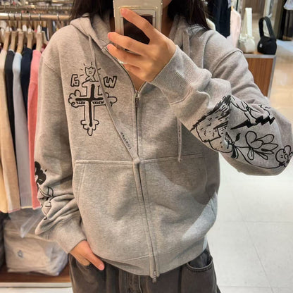 韓國 Wacky Willy Graffiti graphic hooded sweatshirt【WW029】