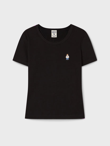 韓國 WhoAU Steve Ribbed Short Sleeve T-shirt【WA268】