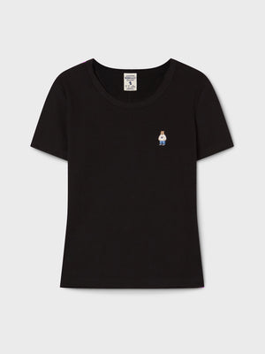 韓國 WhoAU Steve Ribbed Short Sleeve T-shirt【WA268】