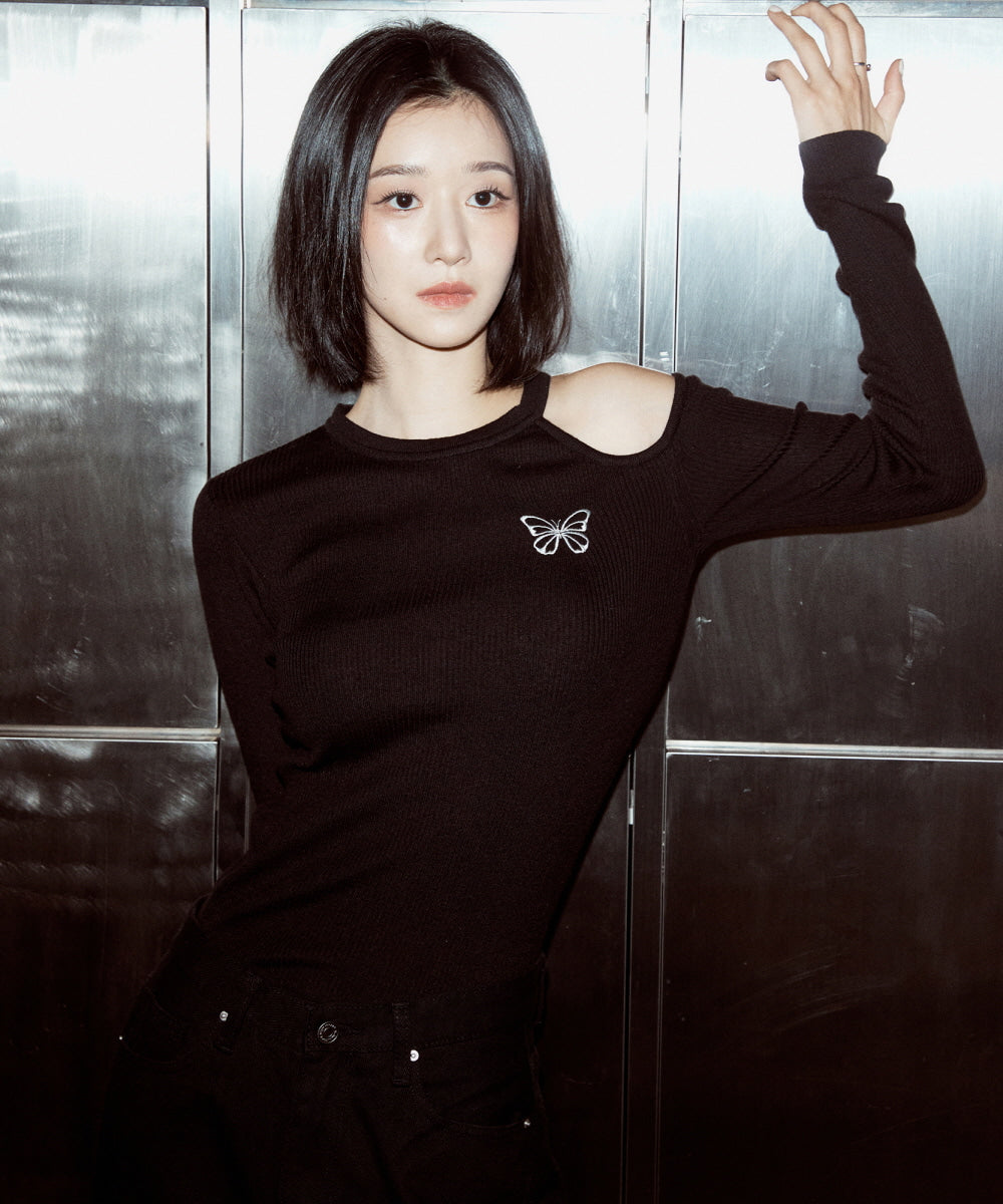 【現貨】韓國 Nick Nicole Cut Out Butterfly Knit【NN002】