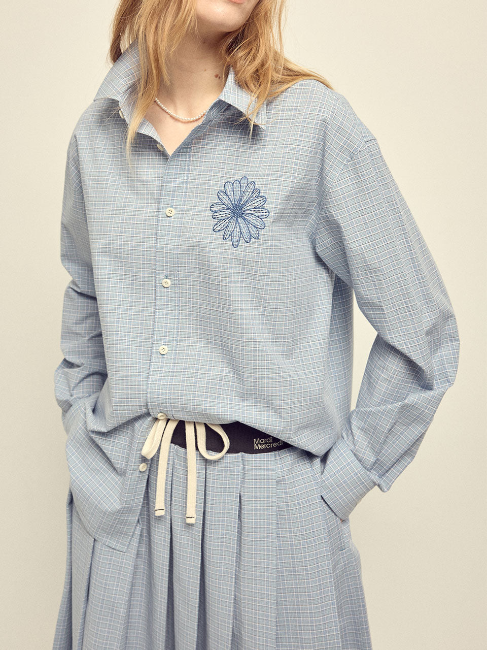 韓國 Mardi Mercredi Cotton Shirt Check【MM287】