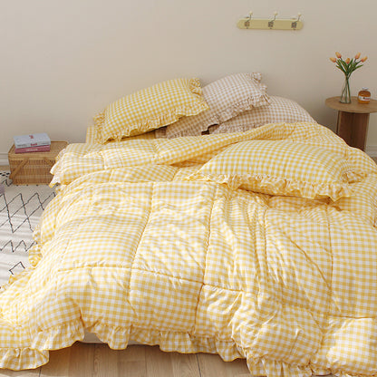 韓國 週日格紋荷葉邊【SM410】