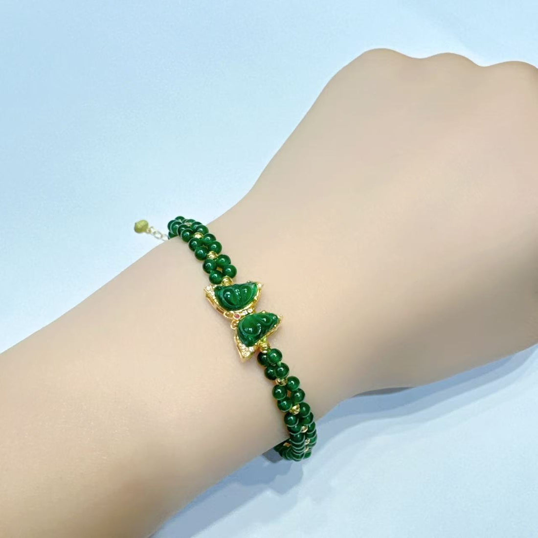 18k金3mm蝴蝶小米珠手鏈  (訂金$500，總售價為 $4,928)【KX782】