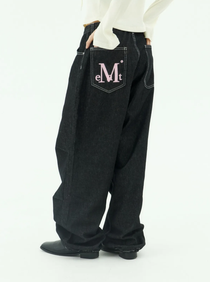 韓國 Mucent Maxxi Back Pocket Big Logo Denim【MU189】