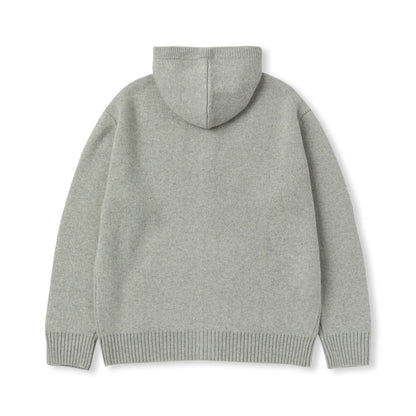 韓國 Nerdy Classic N Lambswool Blended Sweater Hoodie Zip-Up【NY061】