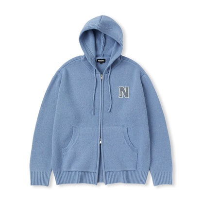 韓國 Nerdy Classic N Lambswool Blended Sweater Hoodie Zip-Up【NY061】