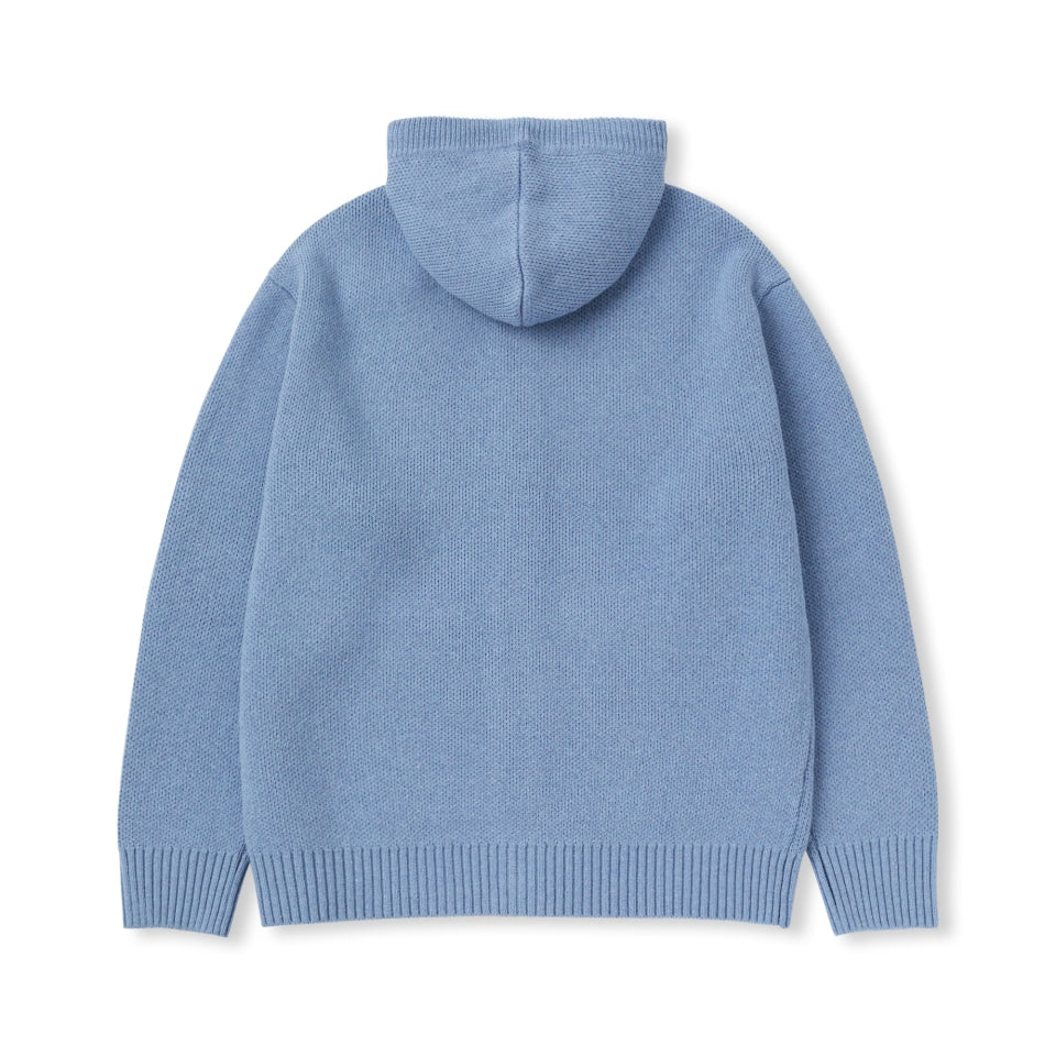韓國 Nerdy Classic N Lambswool Blended Sweater Hoodie Zip-Up【NY061】
