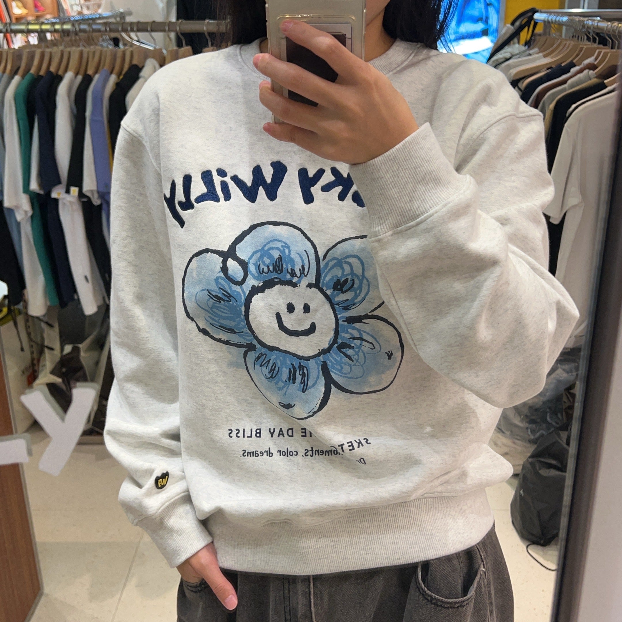 韓國 Wacky Willy Big Lily Graphic Long Sleeves【WW012】
