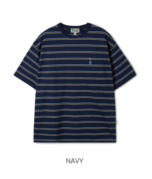 韓國 Who.A.U Steve Multi Stripe T-Shirt【WA152】