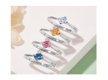 莫桑鑽 S925銀心心相印戒指0.5ct (有證書)【SM1070】