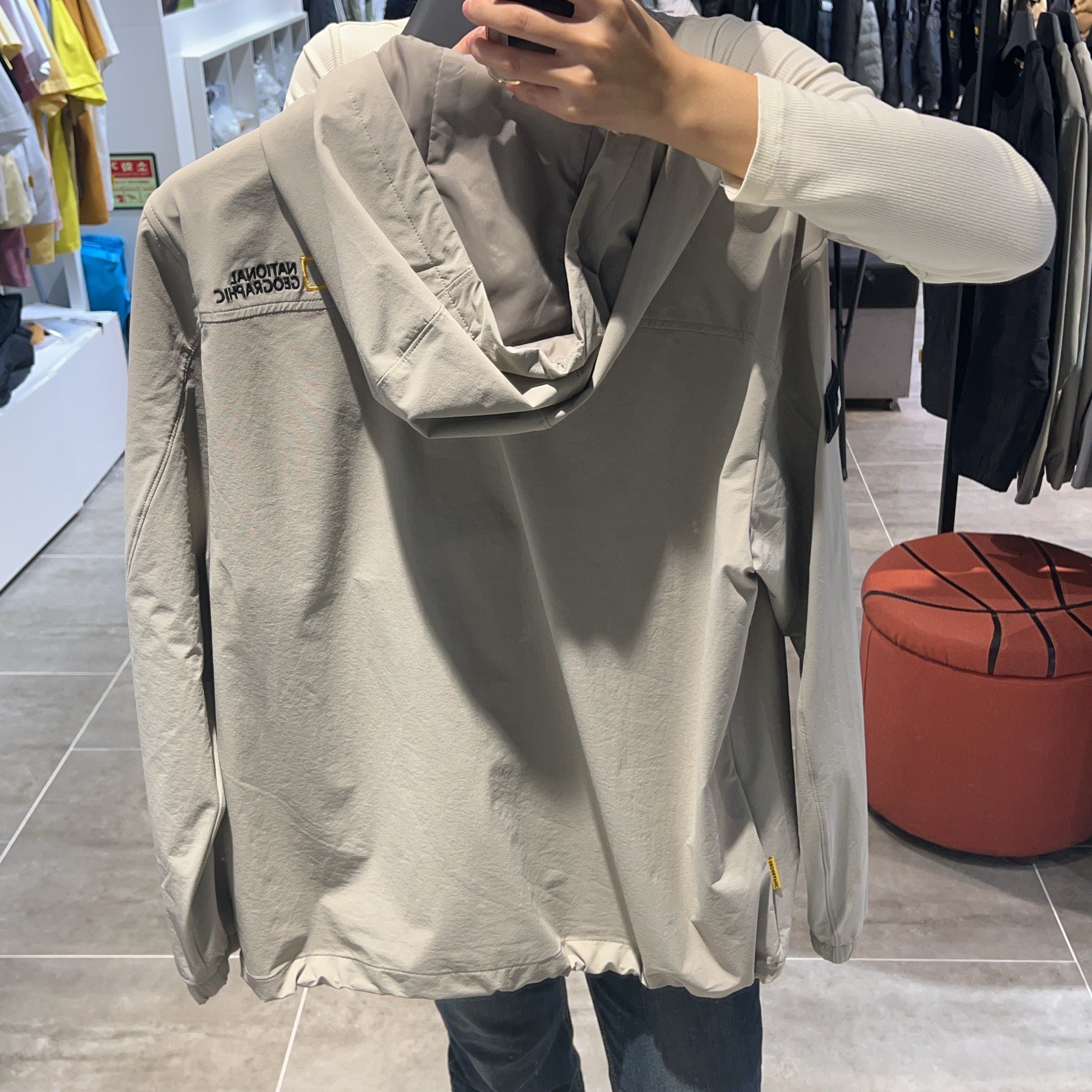 韓國 National Geographic Unisex Archelon Woven Stretch Training Hoodie Anorak【NG328】