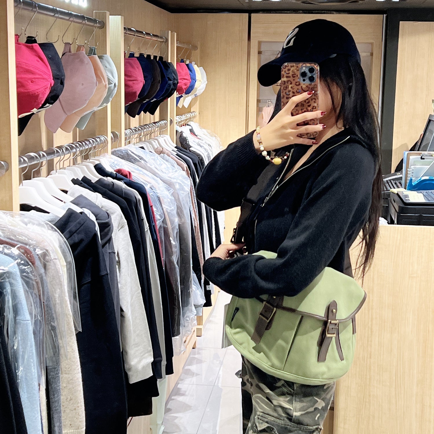 韓國 Satur Classic Canvas Shoulder Bag【SR240】