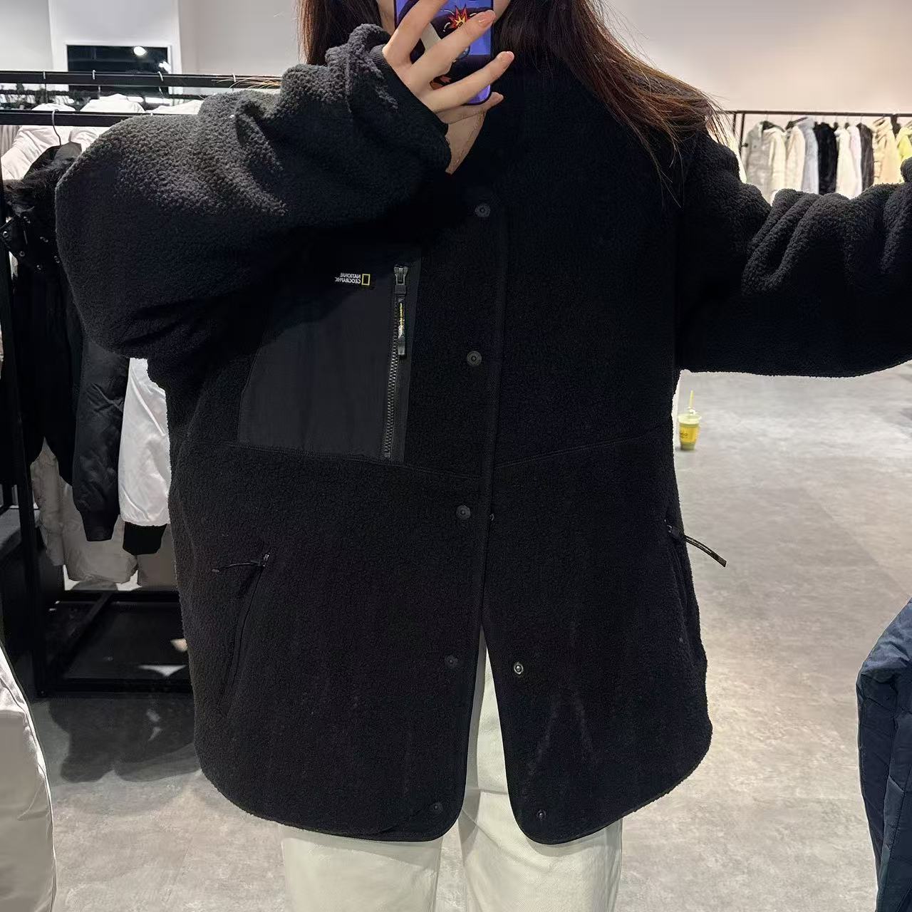 韓國 National Geographic Osukuni Quilted Reversible U-Neck Jacket【NG099】