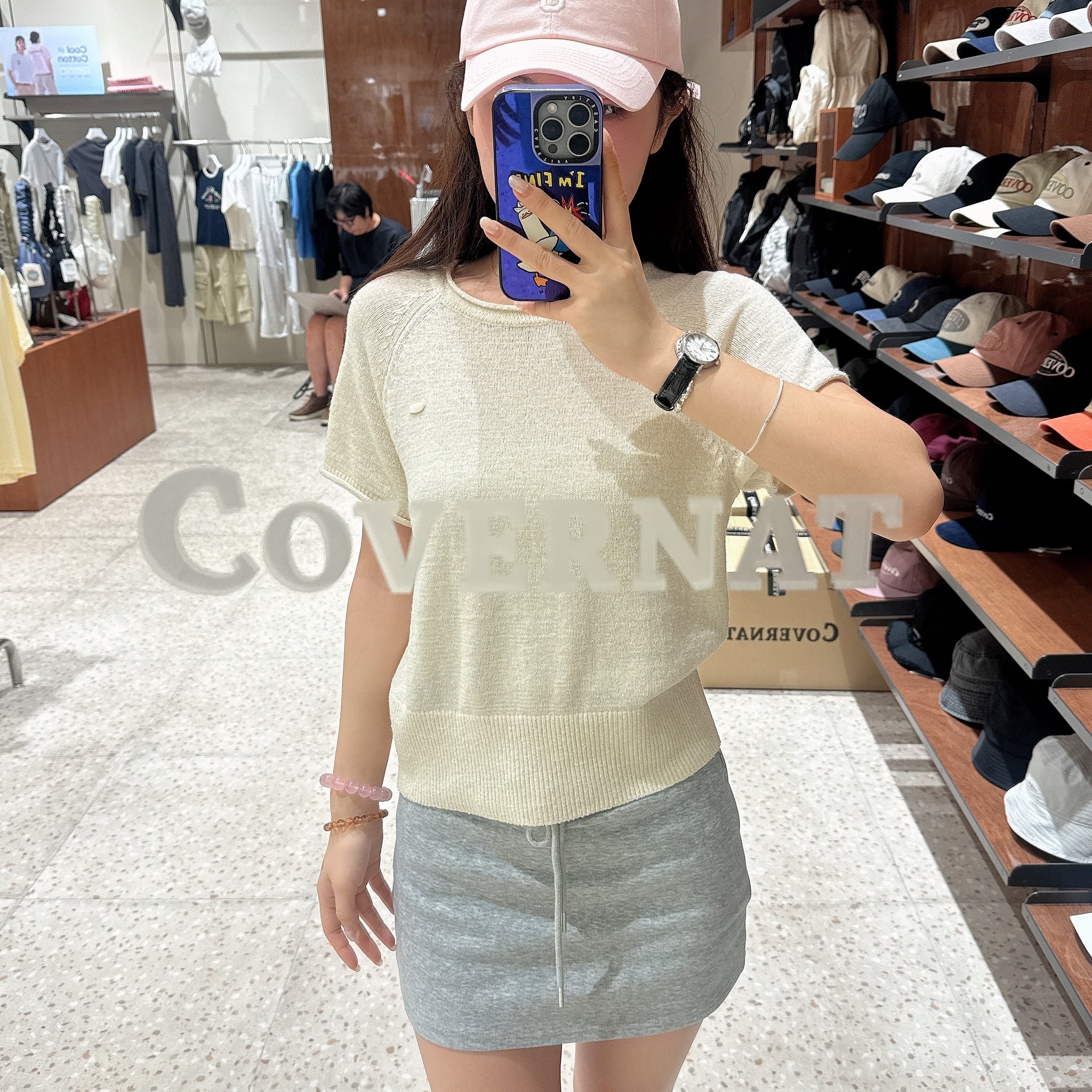 韓國 Covernat Women's Boucle Raglan Half Knit【CO044】