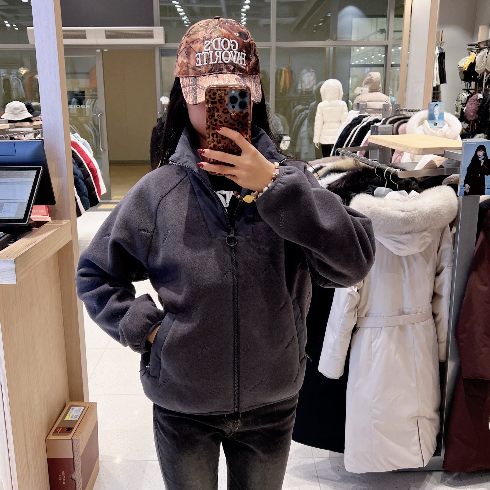 韓國 Eider Women's Oblique Fleece Jacket【ER089】